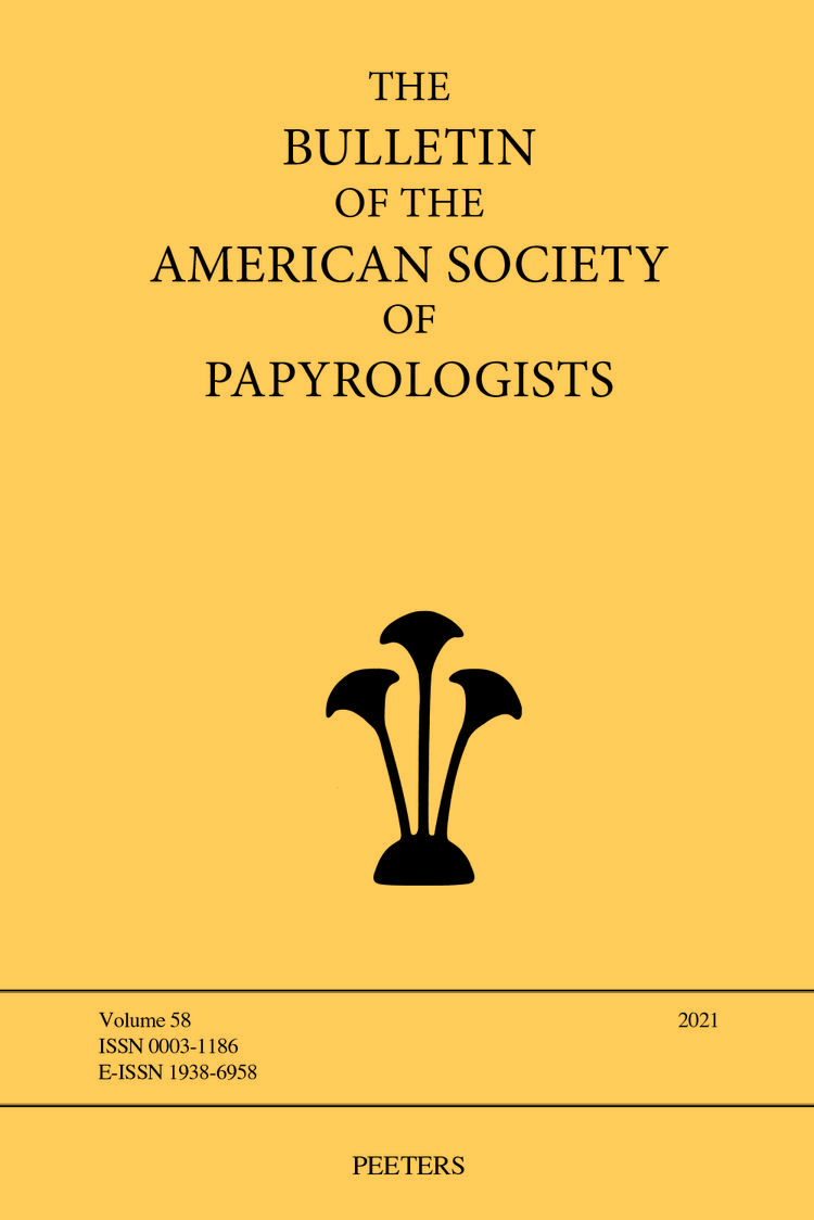 Cover of Bulletin of the American Society of Papyrologists