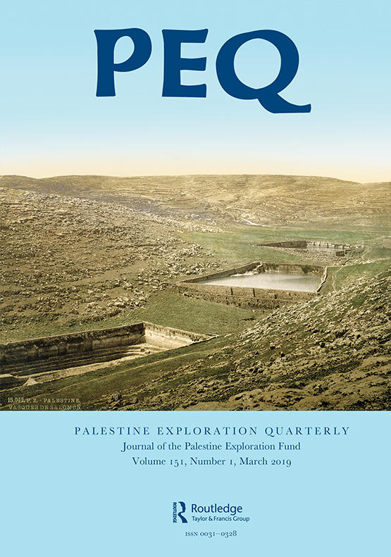 Cover of Palestine Exploration Quarterly 151.1